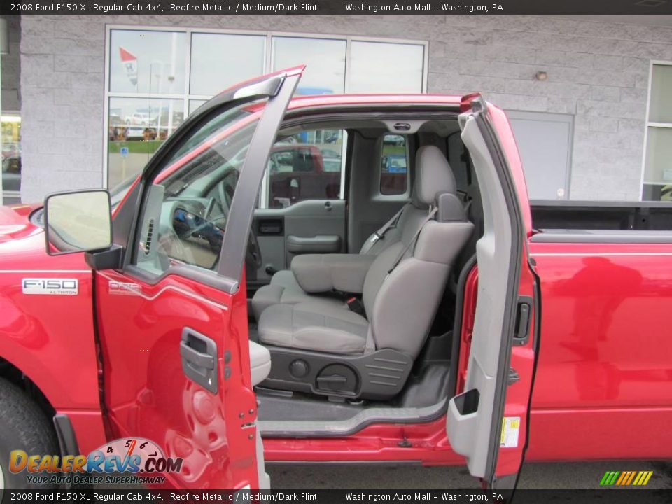 2008 Ford F150 XL Regular Cab 4x4 Redfire Metallic / Medium/Dark Flint Photo #17
