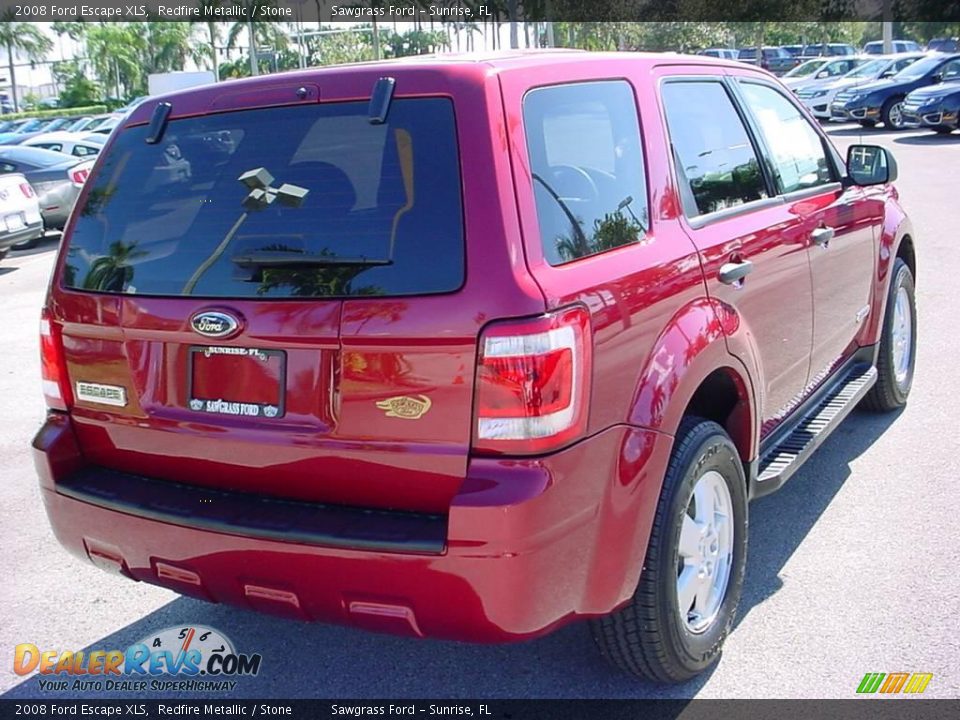 2008 Ford Escape XLS Redfire Metallic / Stone Photo #3
