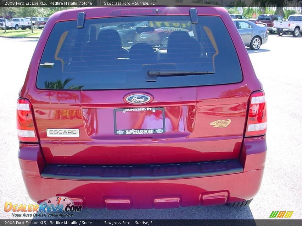 2008 Ford Escape XLS Redfire Metallic / Stone Photo #4