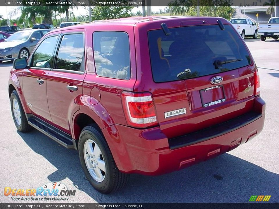 2008 Ford Escape XLS Redfire Metallic / Stone Photo #6