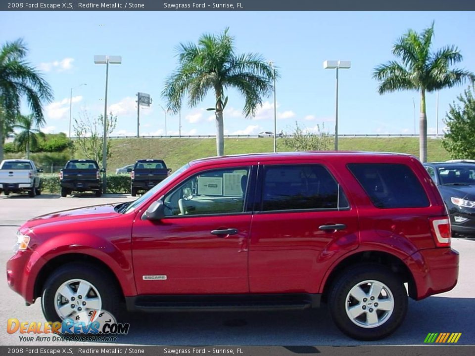 2008 Ford Escape XLS Redfire Metallic / Stone Photo #7