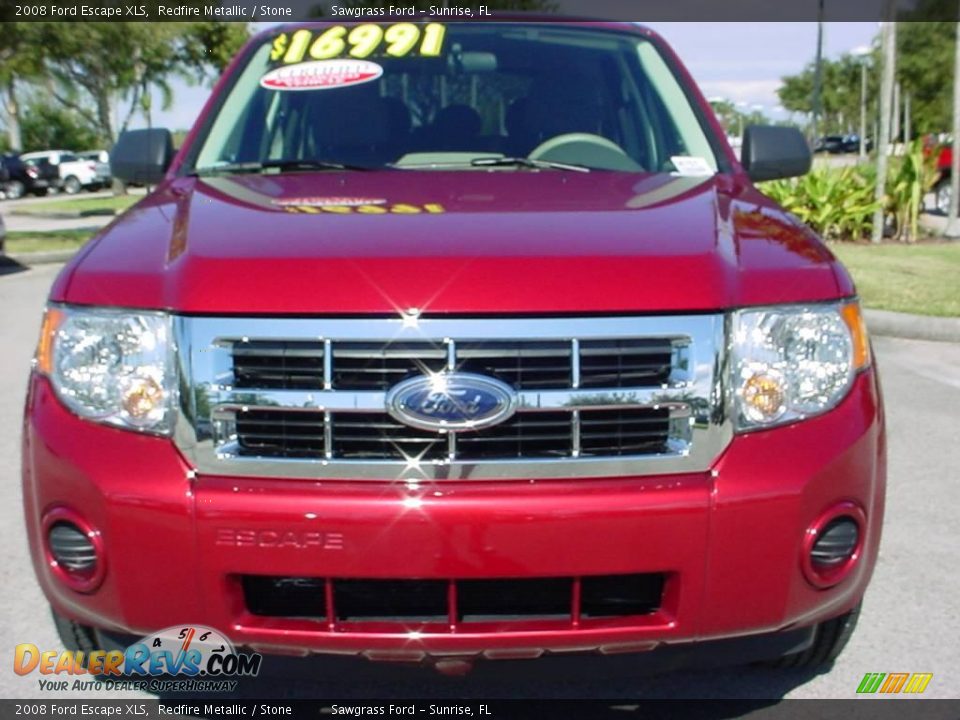 2008 Ford Escape XLS Redfire Metallic / Stone Photo #8