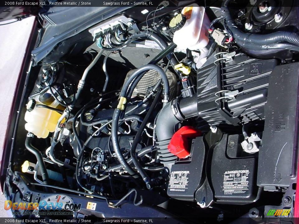 2008 Ford Escape XLS Redfire Metallic / Stone Photo #16