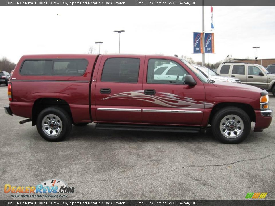 2005 GMC Sierra 1500 SLE Crew Cab Sport Red Metallic / Dark Pewter Photo #2