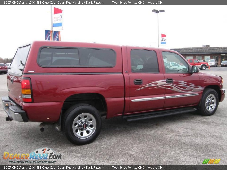 2005 GMC Sierra 1500 SLE Crew Cab Sport Red Metallic / Dark Pewter Photo #3