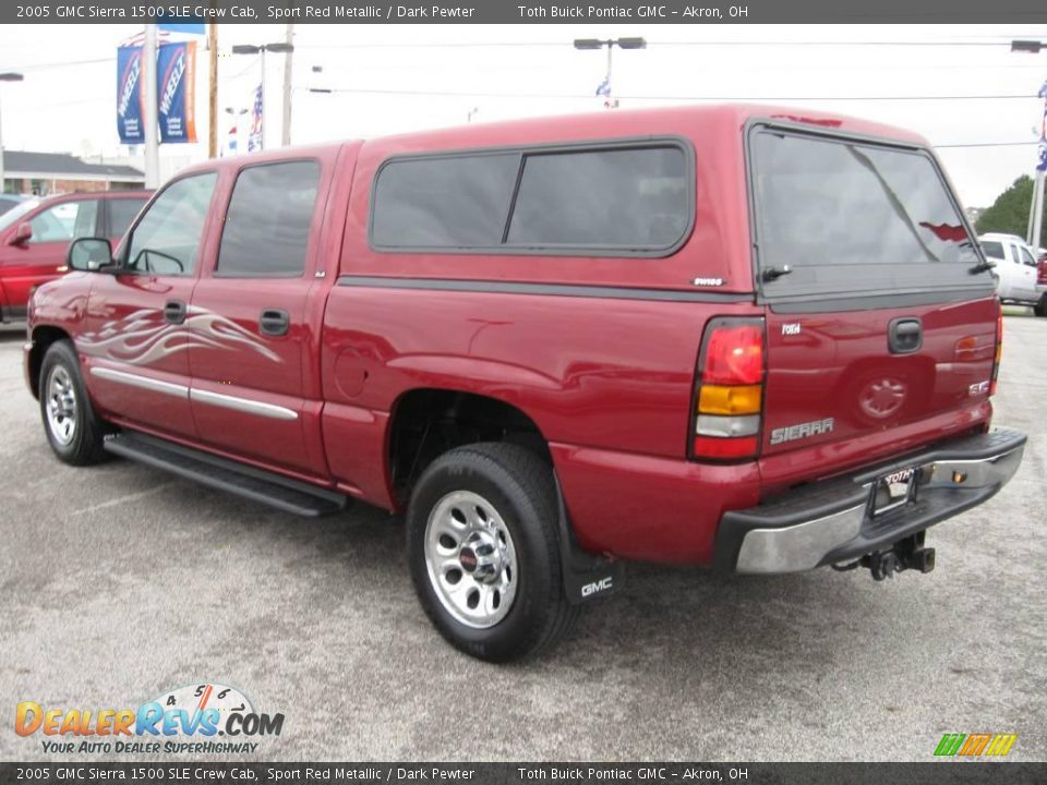 2005 GMC Sierra 1500 SLE Crew Cab Sport Red Metallic / Dark Pewter Photo #4