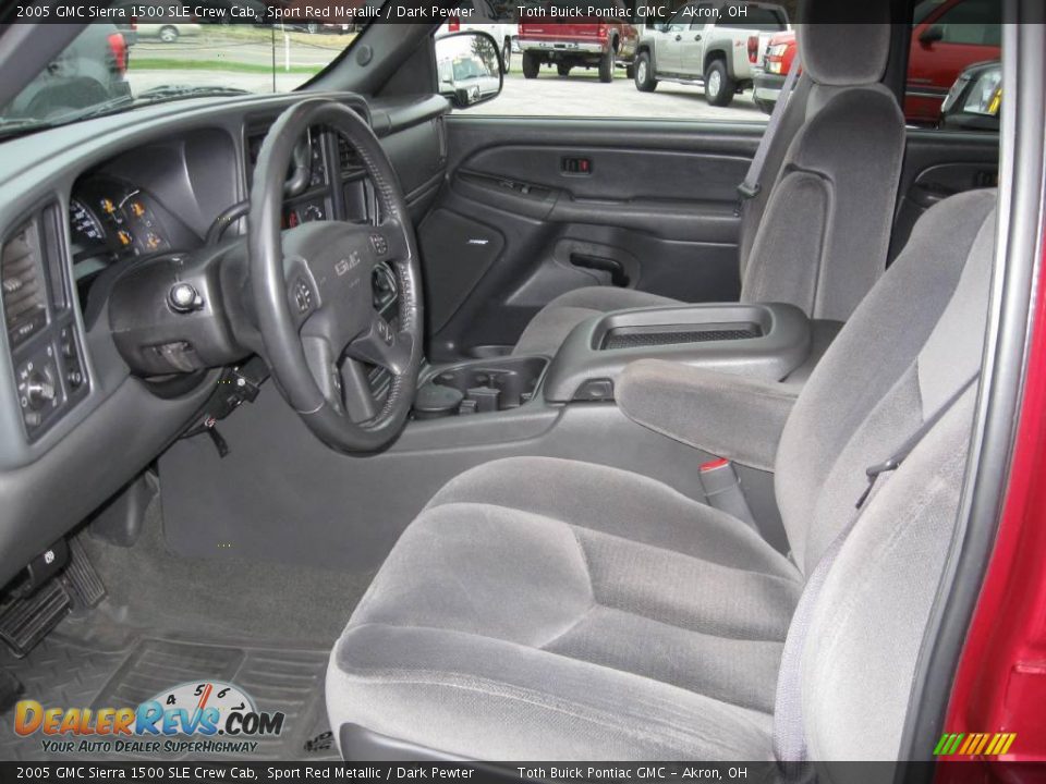 2005 GMC Sierra 1500 SLE Crew Cab Sport Red Metallic / Dark Pewter Photo #7