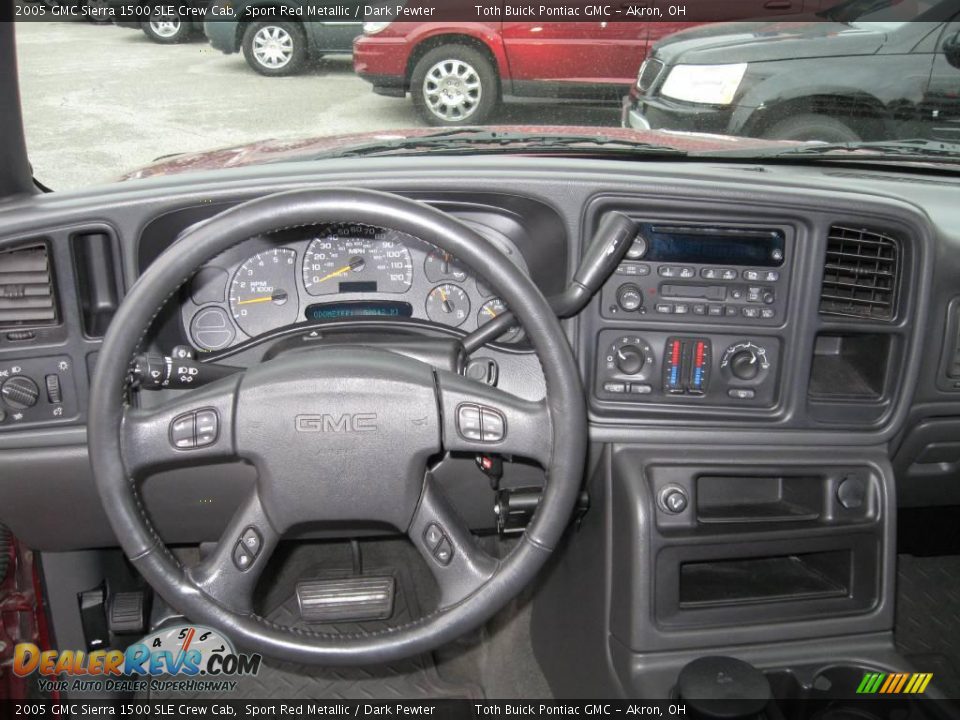 2005 GMC Sierra 1500 SLE Crew Cab Sport Red Metallic / Dark Pewter Photo #9