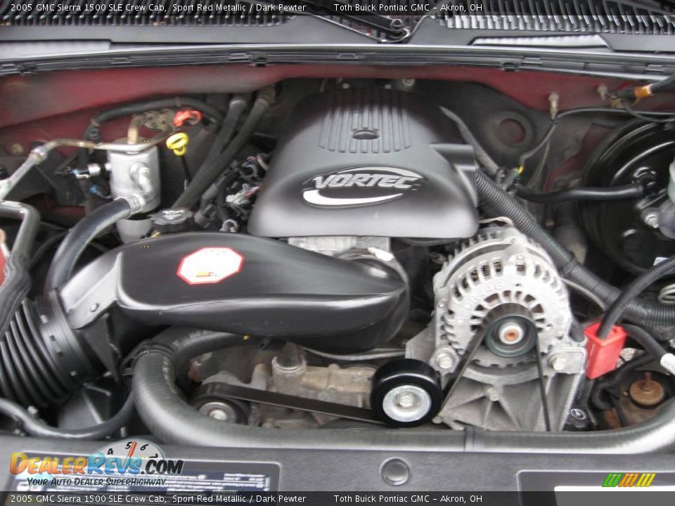 2005 GMC Sierra 1500 SLE Crew Cab Sport Red Metallic / Dark Pewter Photo #19