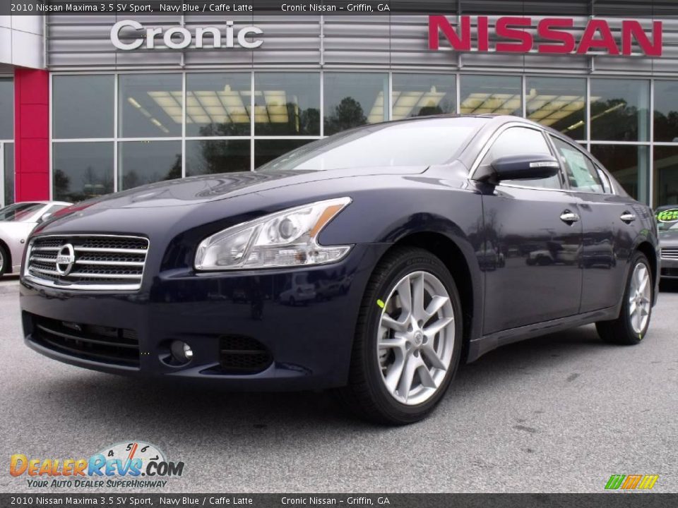 2010 Nissan Maxima 3.5 SV Sport Navy Blue / Caffe Latte Photo #1