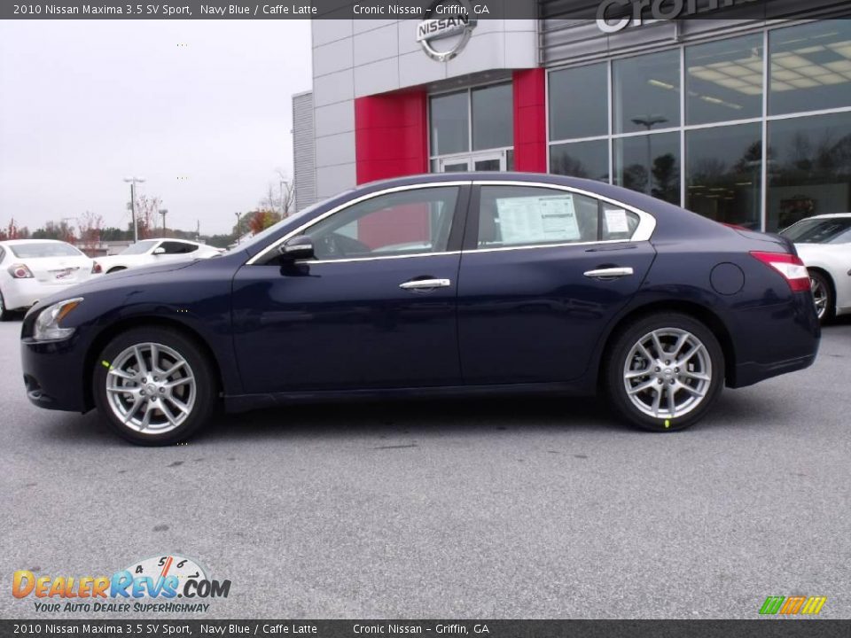 2010 Nissan Maxima 3.5 SV Sport Navy Blue / Caffe Latte Photo #2