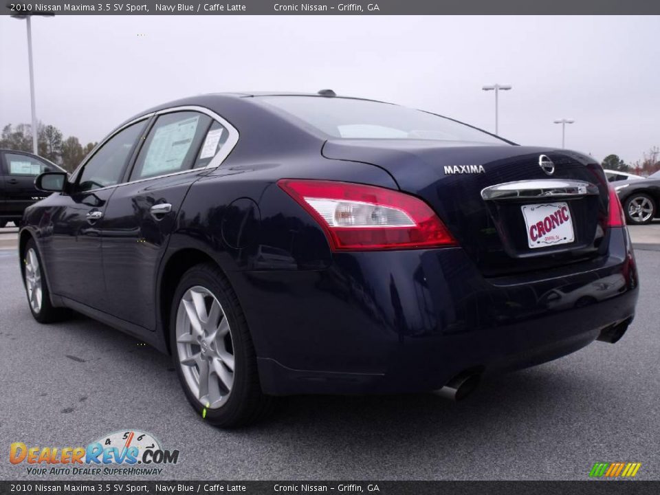 2010 Nissan Maxima 3.5 SV Sport Navy Blue / Caffe Latte Photo #3