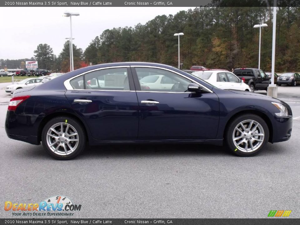 2010 Nissan Maxima 3.5 SV Sport Navy Blue / Caffe Latte Photo #6