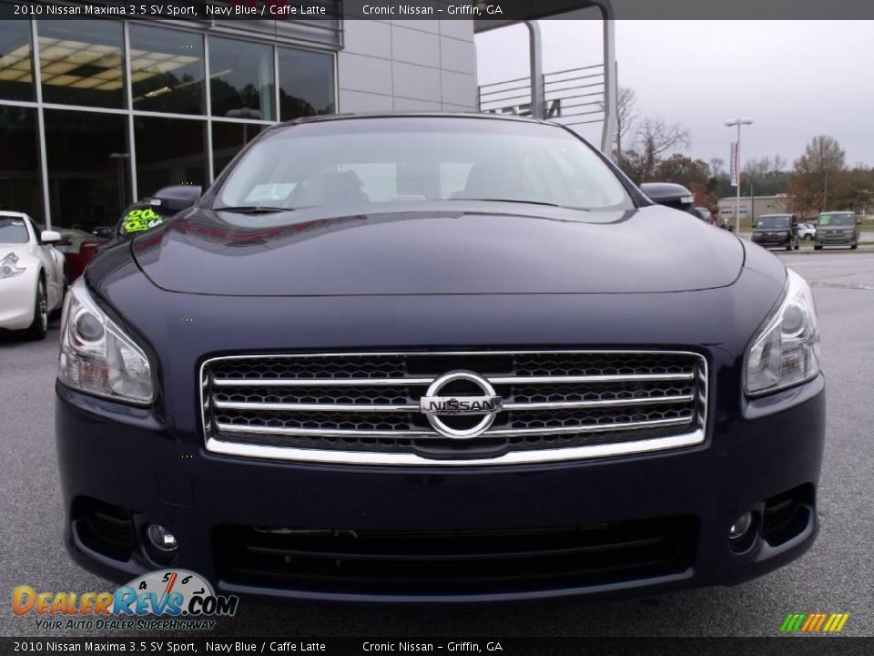 2010 Nissan Maxima 3.5 SV Sport Navy Blue / Caffe Latte Photo #8