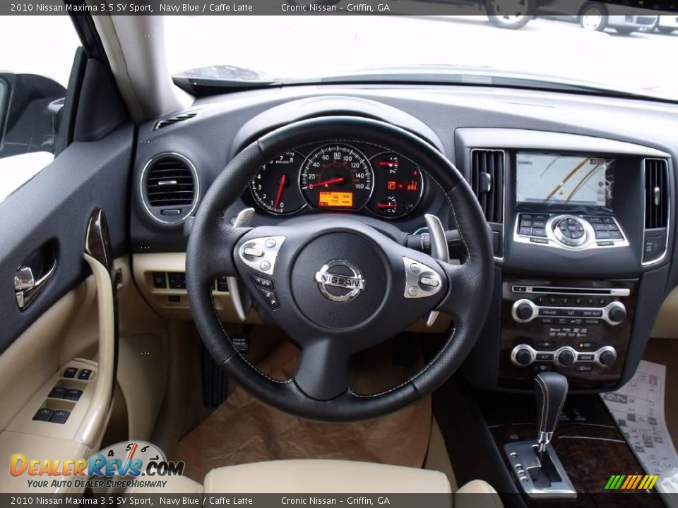 2010 Nissan Maxima 3.5 SV Sport Navy Blue / Caffe Latte Photo #12