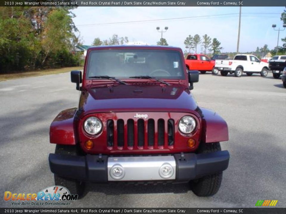 2010 Jeep Wrangler Unlimited Sahara 4x4 Red Rock Crystal Pearl / Dark Slate Gray/Medium Slate Gray Photo #2