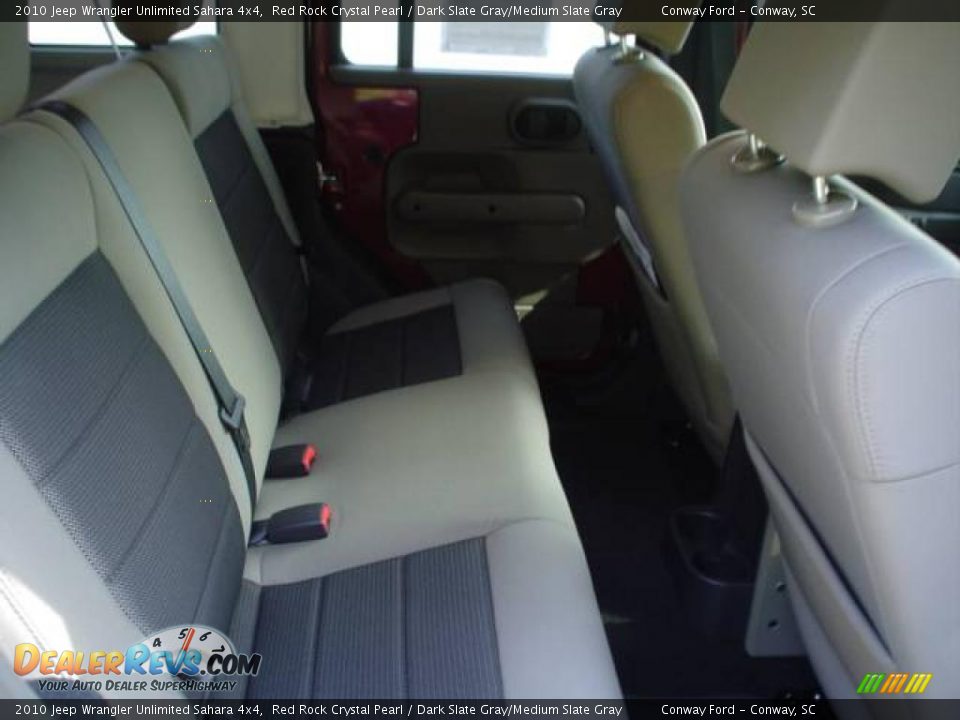 2010 Jeep Wrangler Unlimited Sahara 4x4 Red Rock Crystal Pearl / Dark Slate Gray/Medium Slate Gray Photo #17