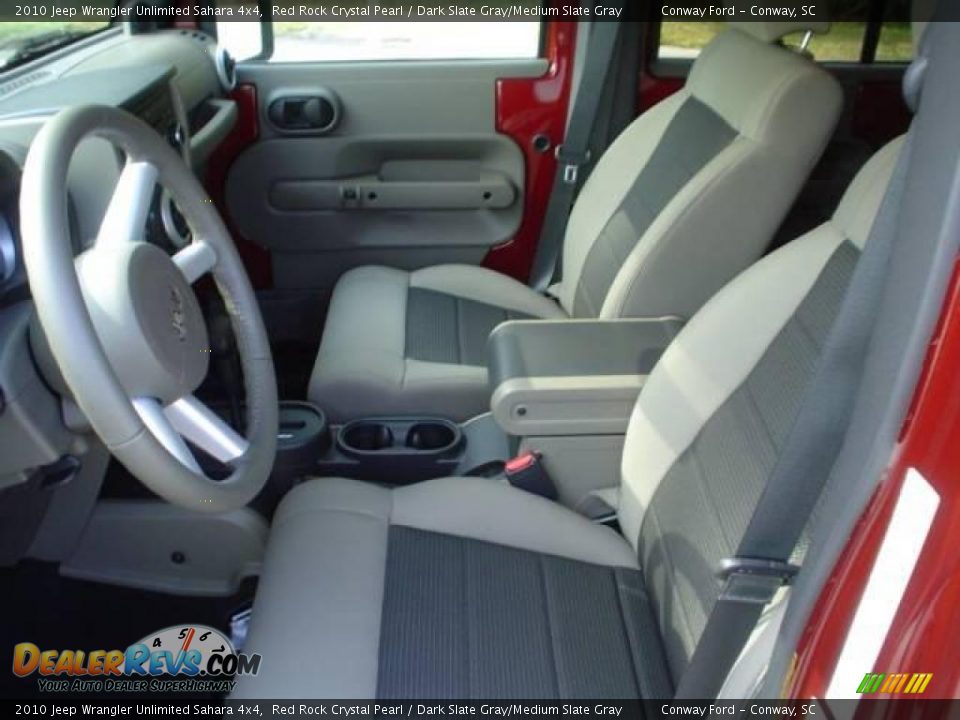 2010 Jeep Wrangler Unlimited Sahara 4x4 Red Rock Crystal Pearl / Dark Slate Gray/Medium Slate Gray Photo #21