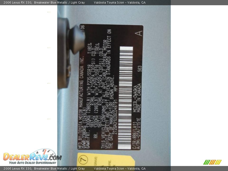 2006 Lexus RX 330 Breakwater Blue Metallic / Light Gray Photo #18