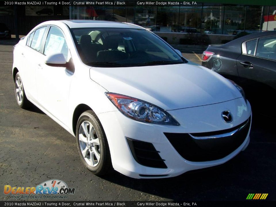 2010 Mazda MAZDA3 i Touring 4 Door Crystal White Pearl Mica / Black Photo #7