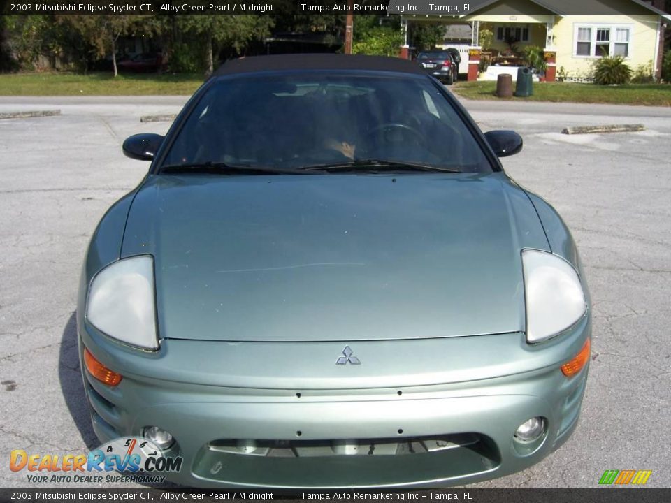 2003 Mitsubishi Eclipse Spyder GT Alloy Green Pearl / Midnight Photo #2