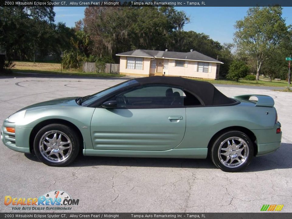 2003 Mitsubishi Eclipse Spyder GT Alloy Green Pearl / Midnight Photo #7