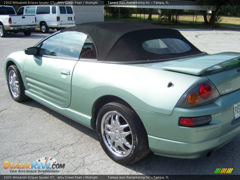2003 Mitsubishi Eclipse Spyder GT Alloy Green Pearl / Midnight Photo #9