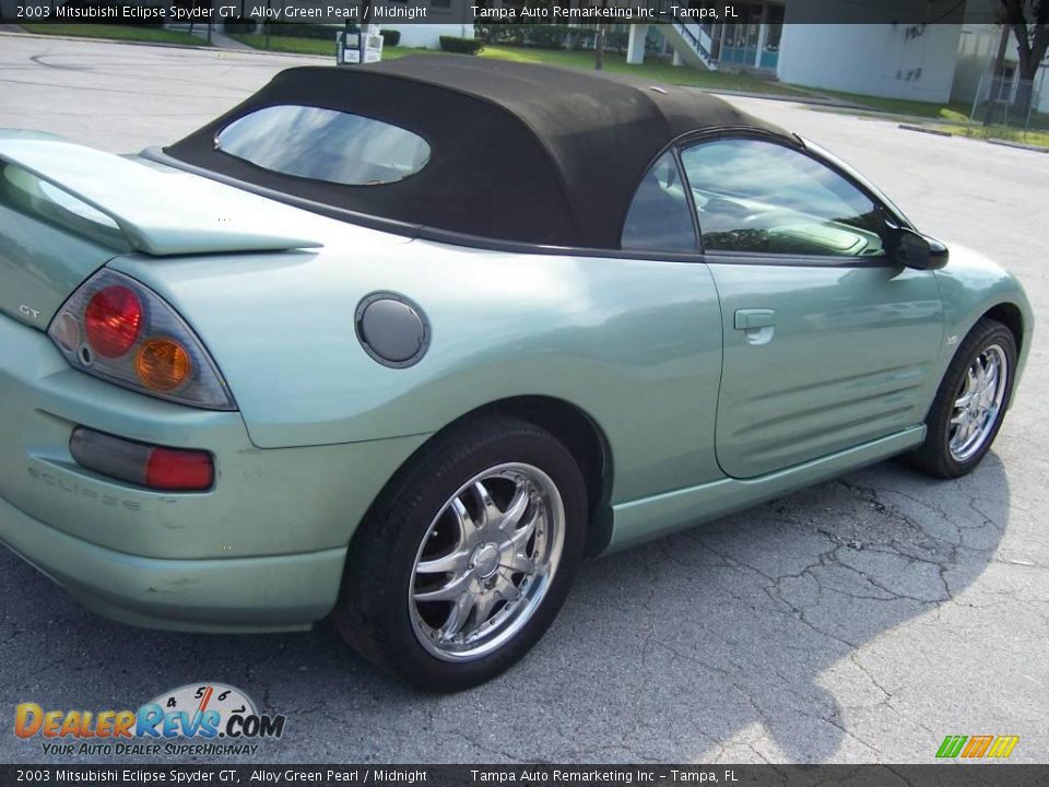 2003 Mitsubishi Eclipse Spyder GT Alloy Green Pearl / Midnight Photo #10