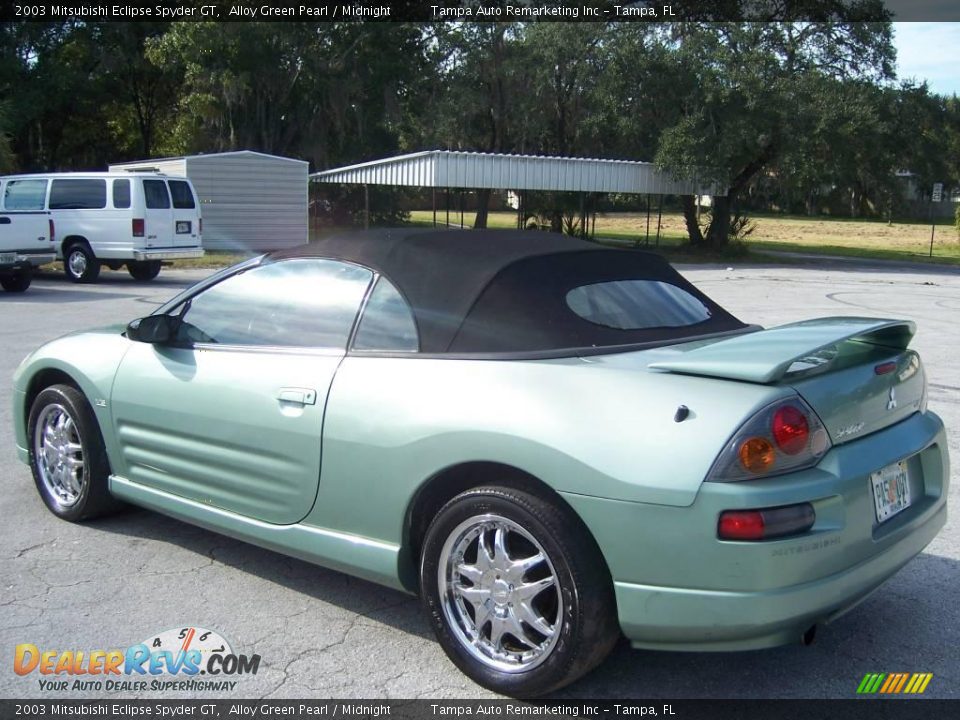 2003 Mitsubishi Eclipse Spyder GT Alloy Green Pearl / Midnight Photo #11