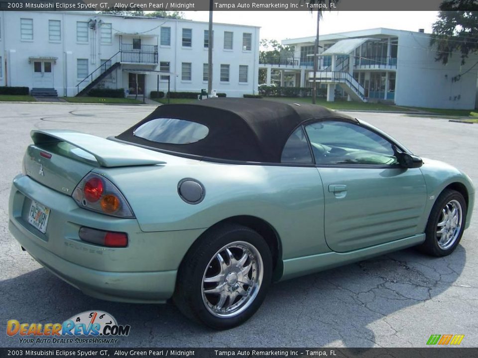 2003 Mitsubishi Eclipse Spyder GT Alloy Green Pearl / Midnight Photo #12