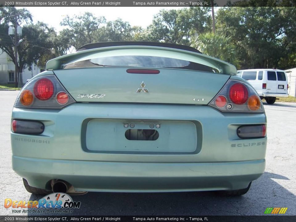 2003 Mitsubishi Eclipse Spyder GT Alloy Green Pearl / Midnight Photo #13