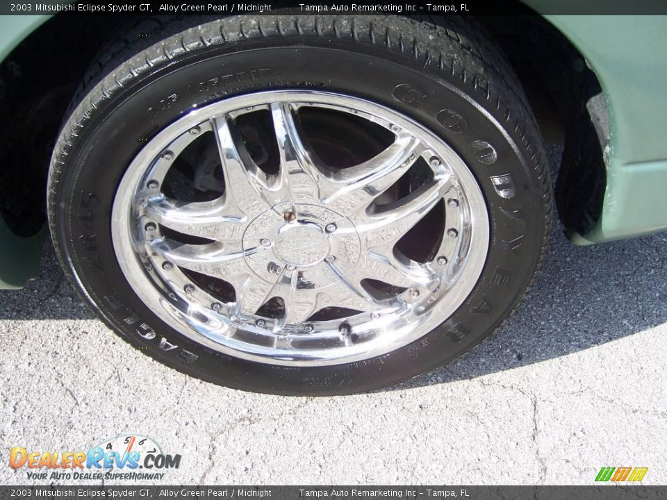 2003 Mitsubishi Eclipse Spyder GT Alloy Green Pearl / Midnight Photo #14