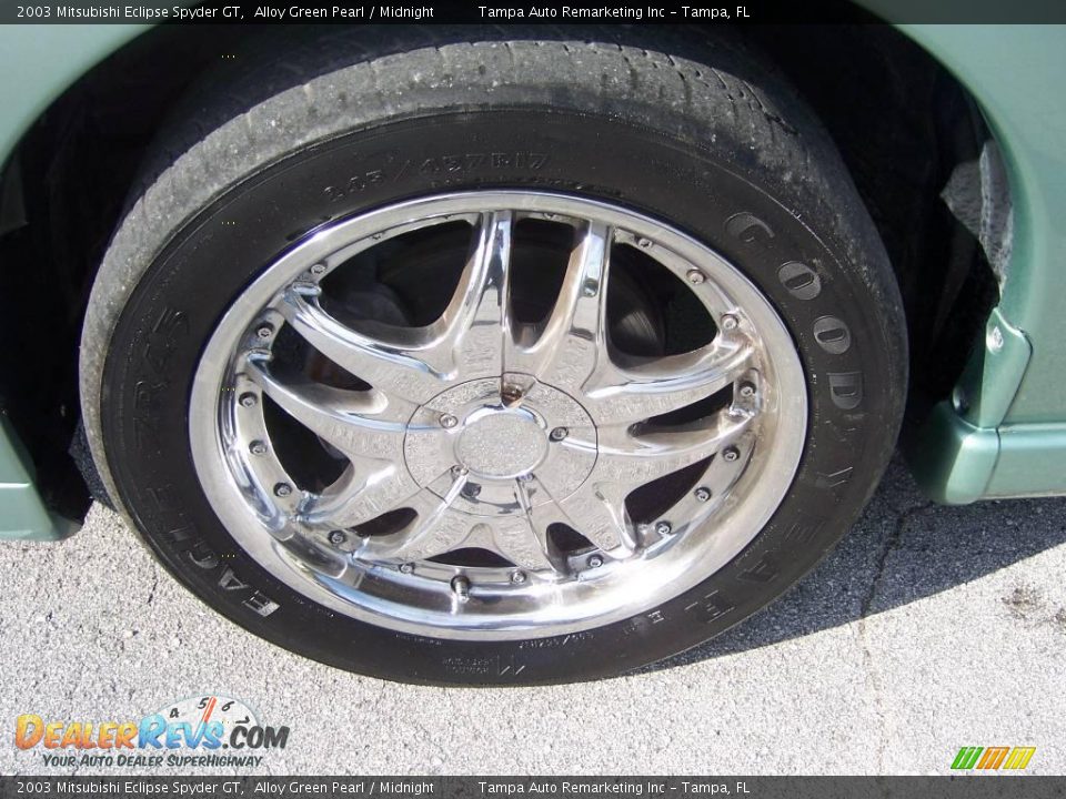 2003 Mitsubishi Eclipse Spyder GT Alloy Green Pearl / Midnight Photo #15