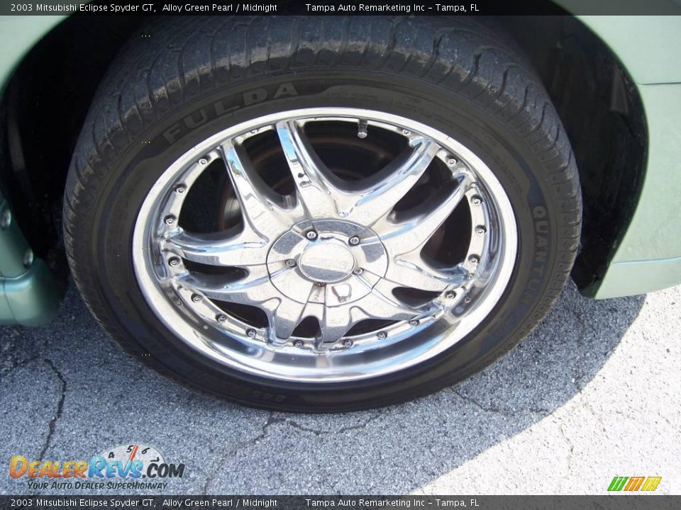 2003 Mitsubishi Eclipse Spyder GT Alloy Green Pearl / Midnight Photo #16