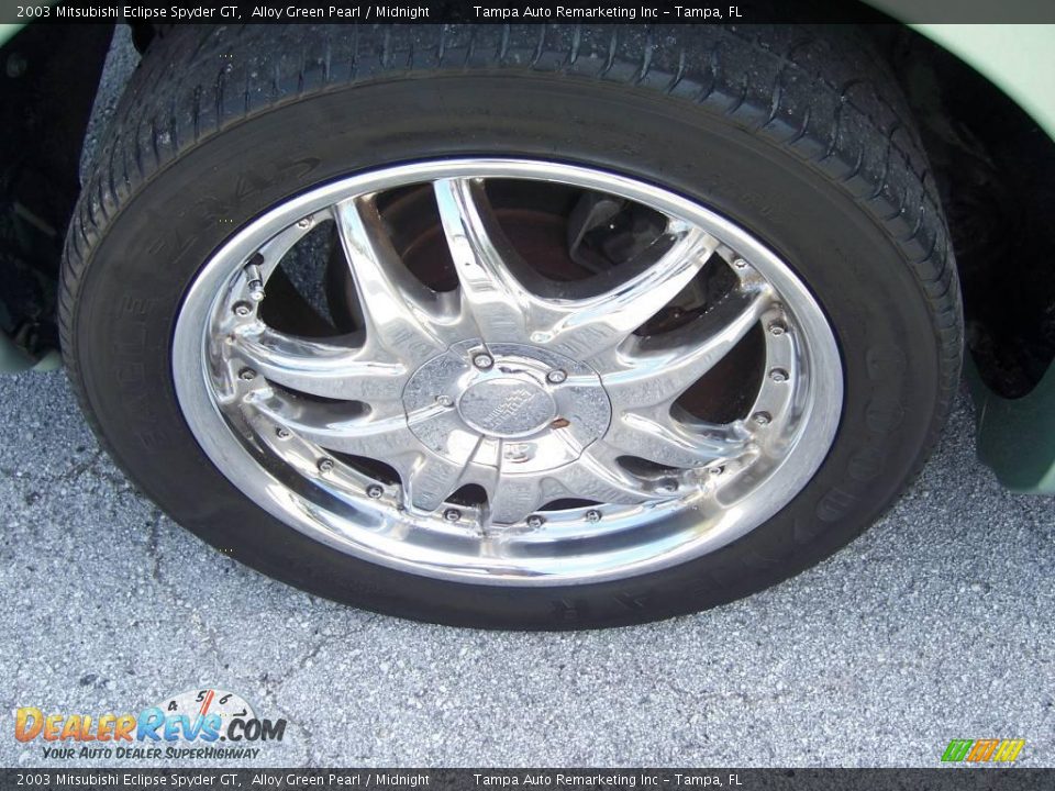 2003 Mitsubishi Eclipse Spyder GT Alloy Green Pearl / Midnight Photo #17