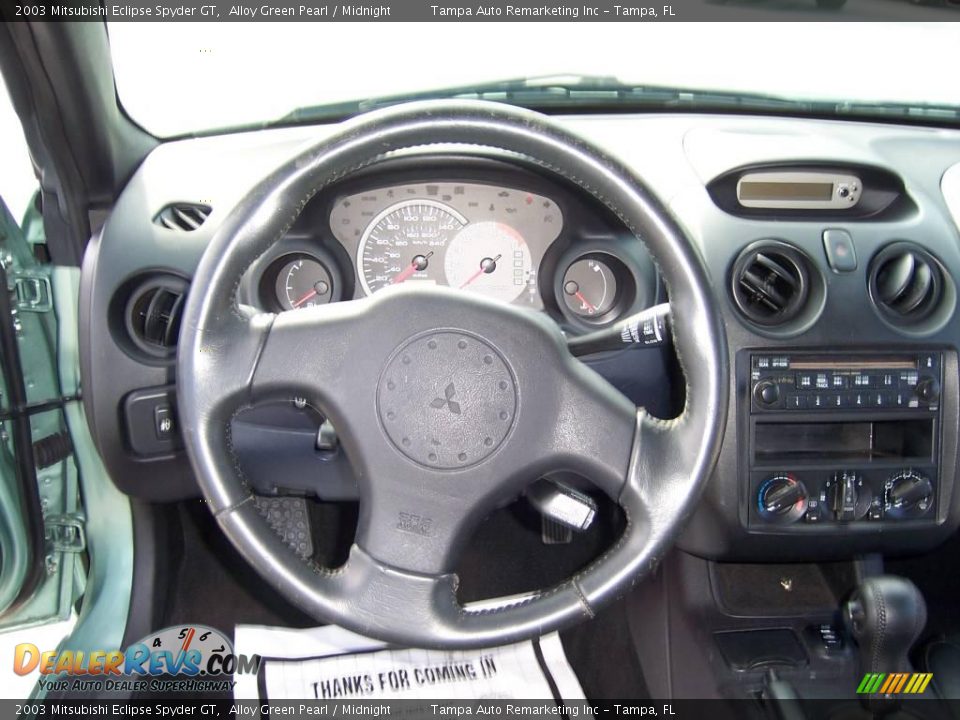 2003 Mitsubishi Eclipse Spyder GT Alloy Green Pearl / Midnight Photo #24