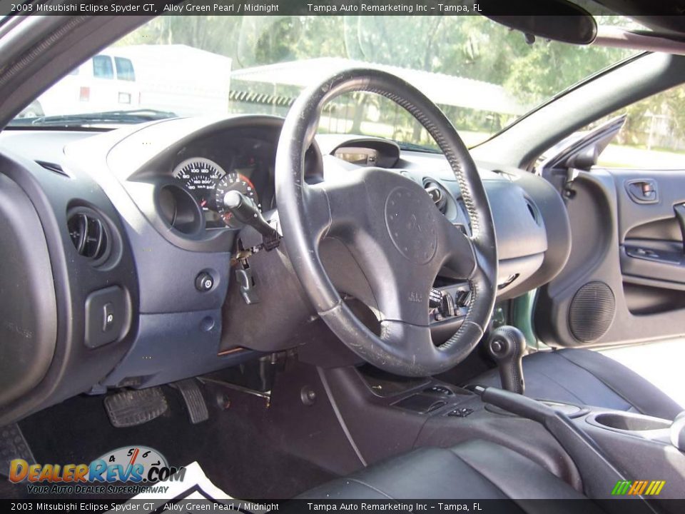 2003 Mitsubishi Eclipse Spyder GT Alloy Green Pearl / Midnight Photo #27