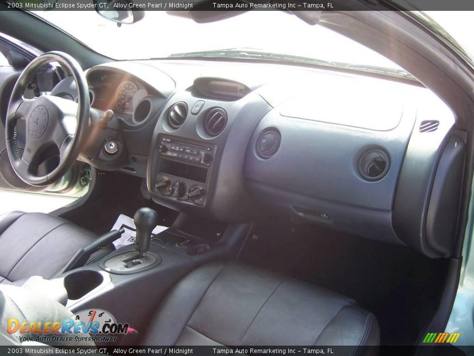 2003 Mitsubishi Eclipse Spyder GT Alloy Green Pearl / Midnight Photo #28