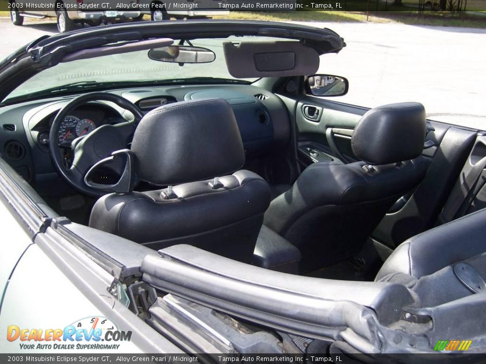 2003 Mitsubishi Eclipse Spyder GT Alloy Green Pearl / Midnight Photo #33