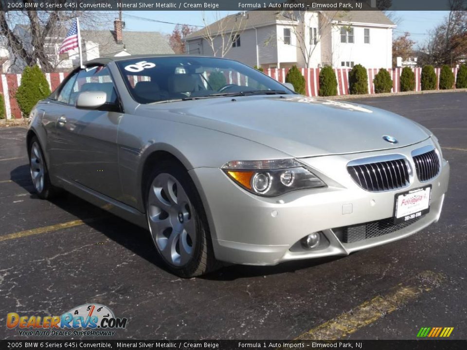 2005 BMW 6 Series 645i Convertible Mineral Silver Metallic / Cream Beige Photo #3