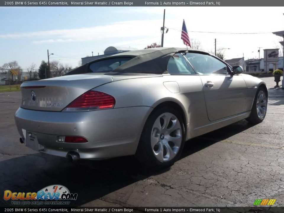 2005 BMW 6 Series 645i Convertible Mineral Silver Metallic / Cream Beige Photo #4
