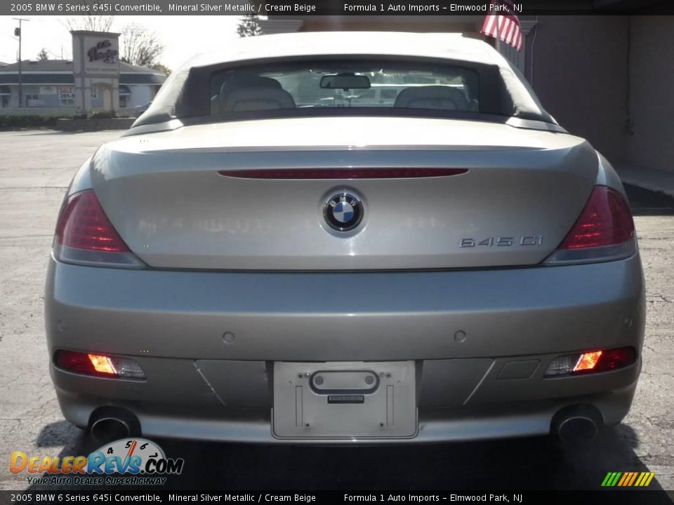 2005 BMW 6 Series 645i Convertible Mineral Silver Metallic / Cream Beige Photo #5