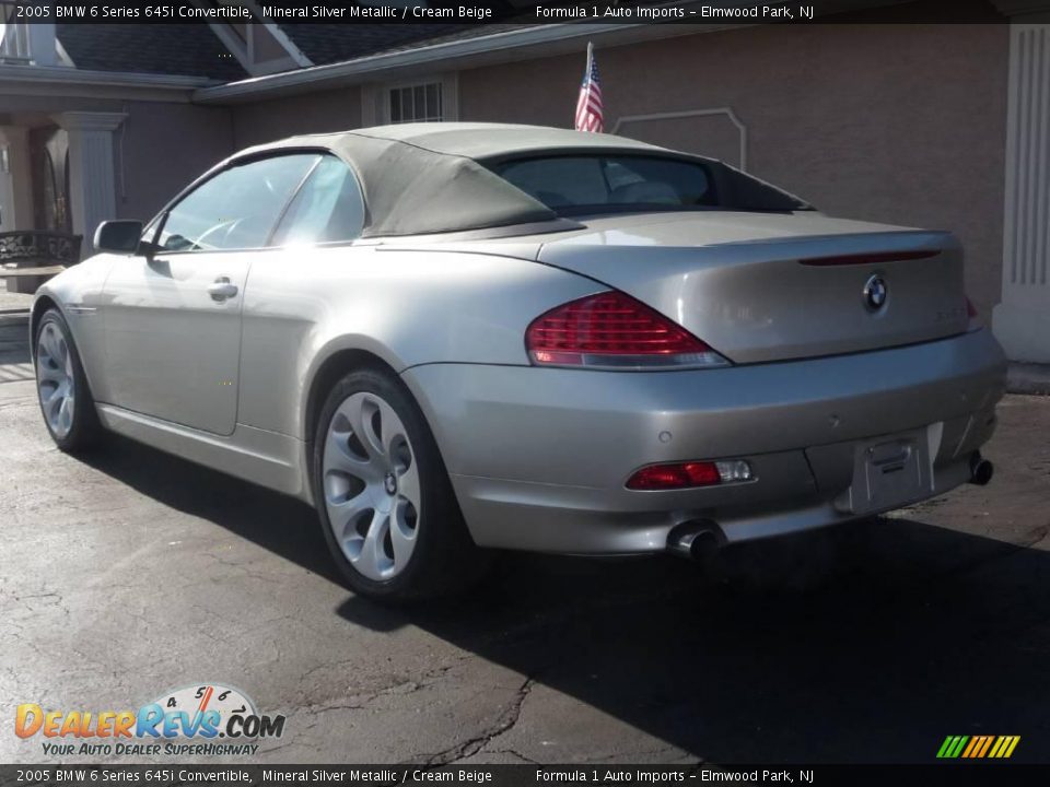 2005 BMW 6 Series 645i Convertible Mineral Silver Metallic / Cream Beige Photo #6