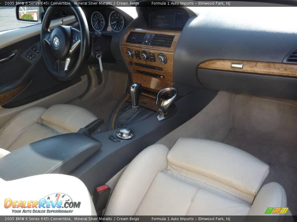 2005 BMW 6 Series 645i Convertible Mineral Silver Metallic / Cream Beige Photo #8