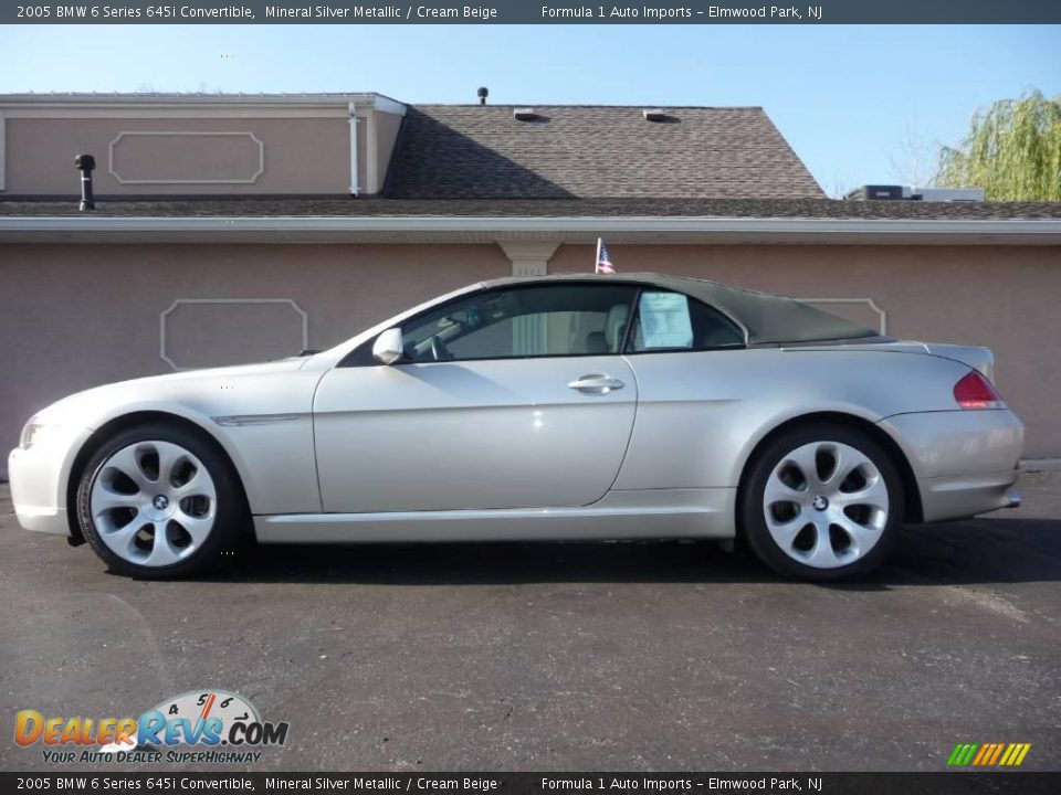 2005 BMW 6 Series 645i Convertible Mineral Silver Metallic / Cream Beige Photo #9