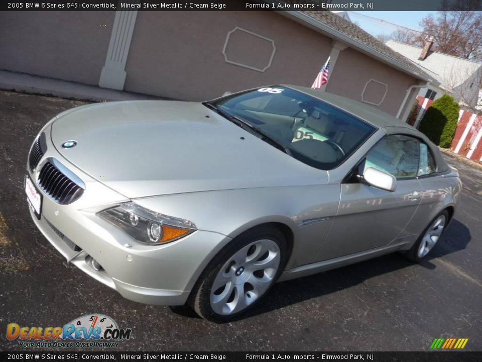 2005 BMW 6 Series 645i Convertible Mineral Silver Metallic / Cream Beige Photo #10
