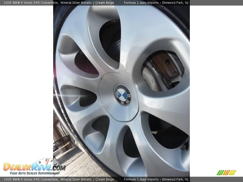 2005 BMW 6 Series 645i Convertible Mineral Silver Metallic / Cream Beige Photo #11