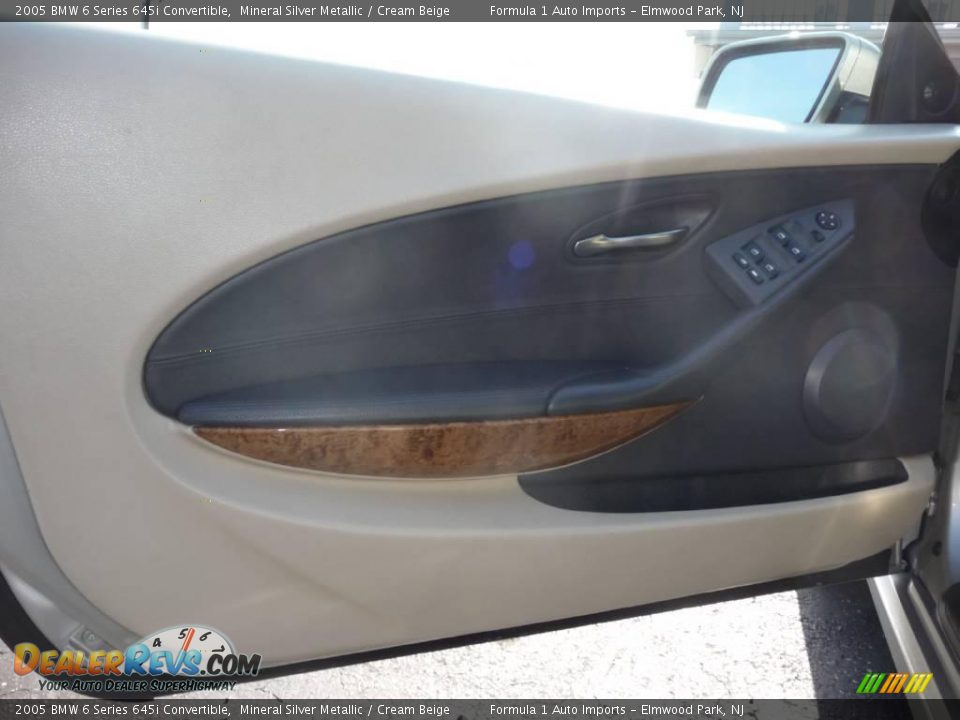2005 BMW 6 Series 645i Convertible Mineral Silver Metallic / Cream Beige Photo #12
