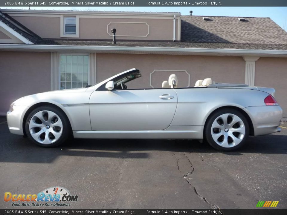 2005 BMW 6 Series 645i Convertible Mineral Silver Metallic / Cream Beige Photo #17