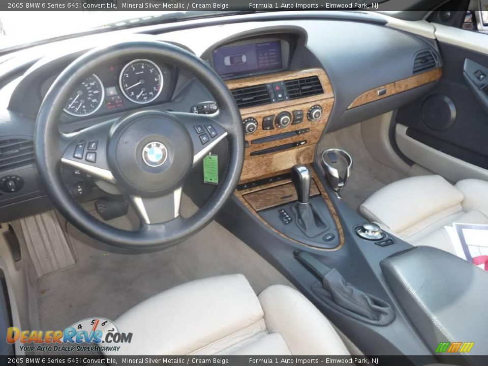 2005 BMW 6 Series 645i Convertible Mineral Silver Metallic / Cream Beige Photo #21